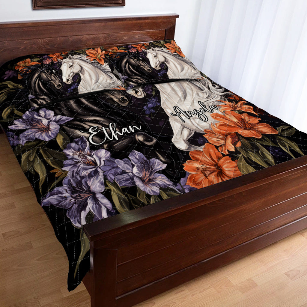 Love Horses - Personalized Horse Quilt Set