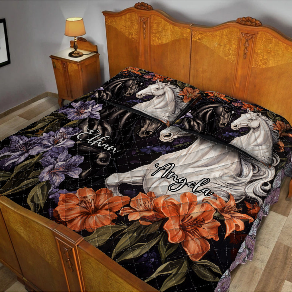 Love Horses - Personalized Horse Quilt Set
