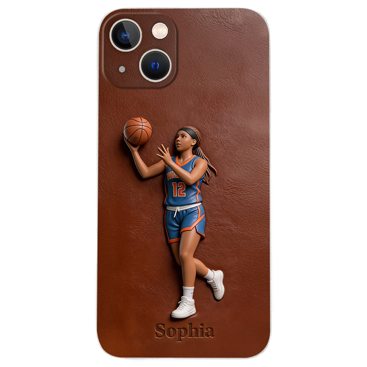 Love Basketball - Personalized Basketball Leather Phone Case