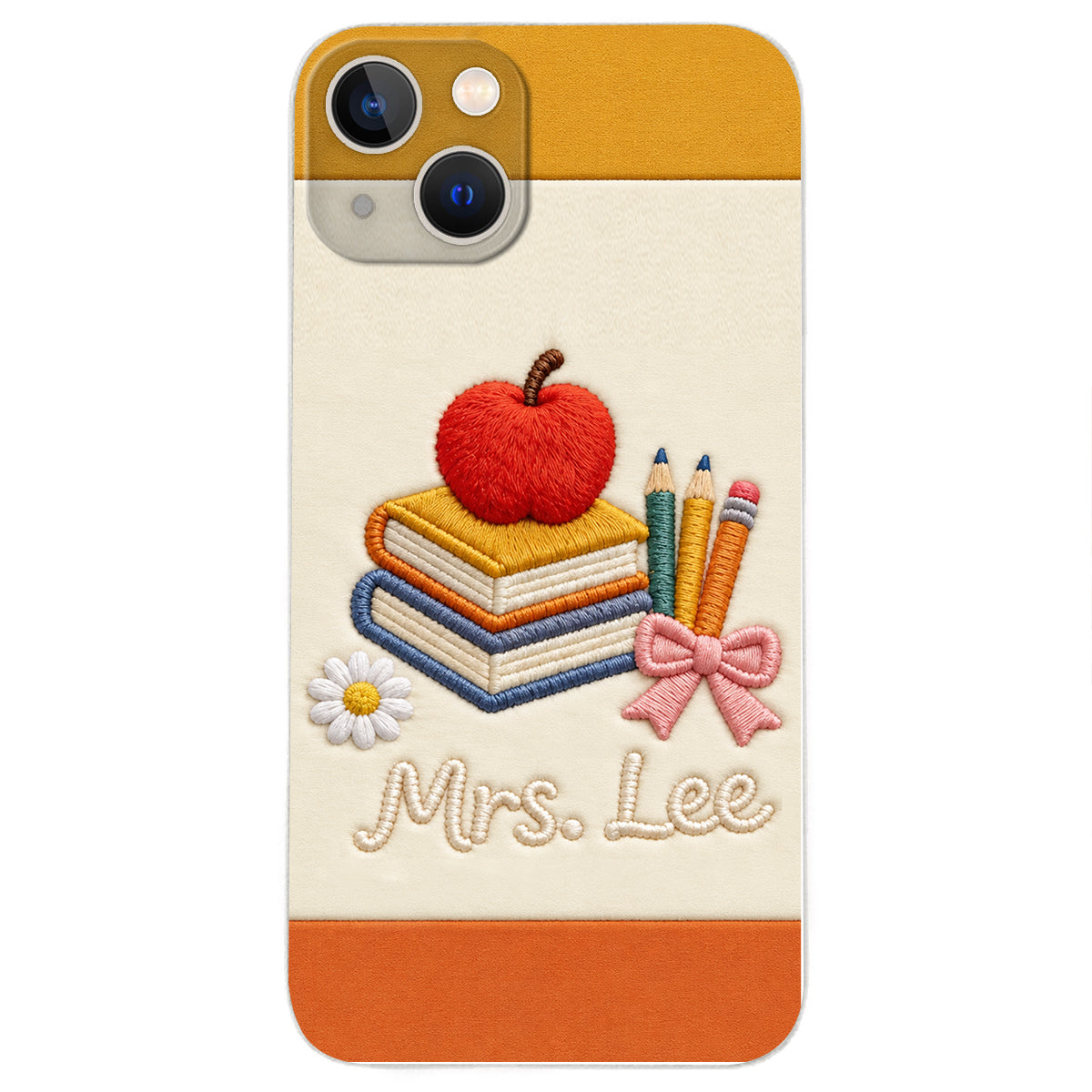 Teacher Gifts - Personalized Teacher 3D Embossed Leather Phone Case