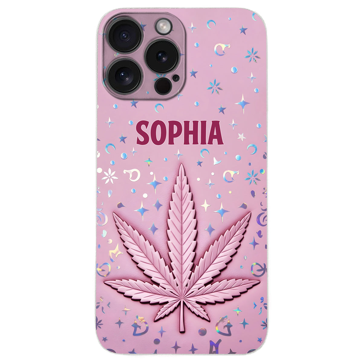 Stoner Chick - Personalized Weed Leather Phone Case