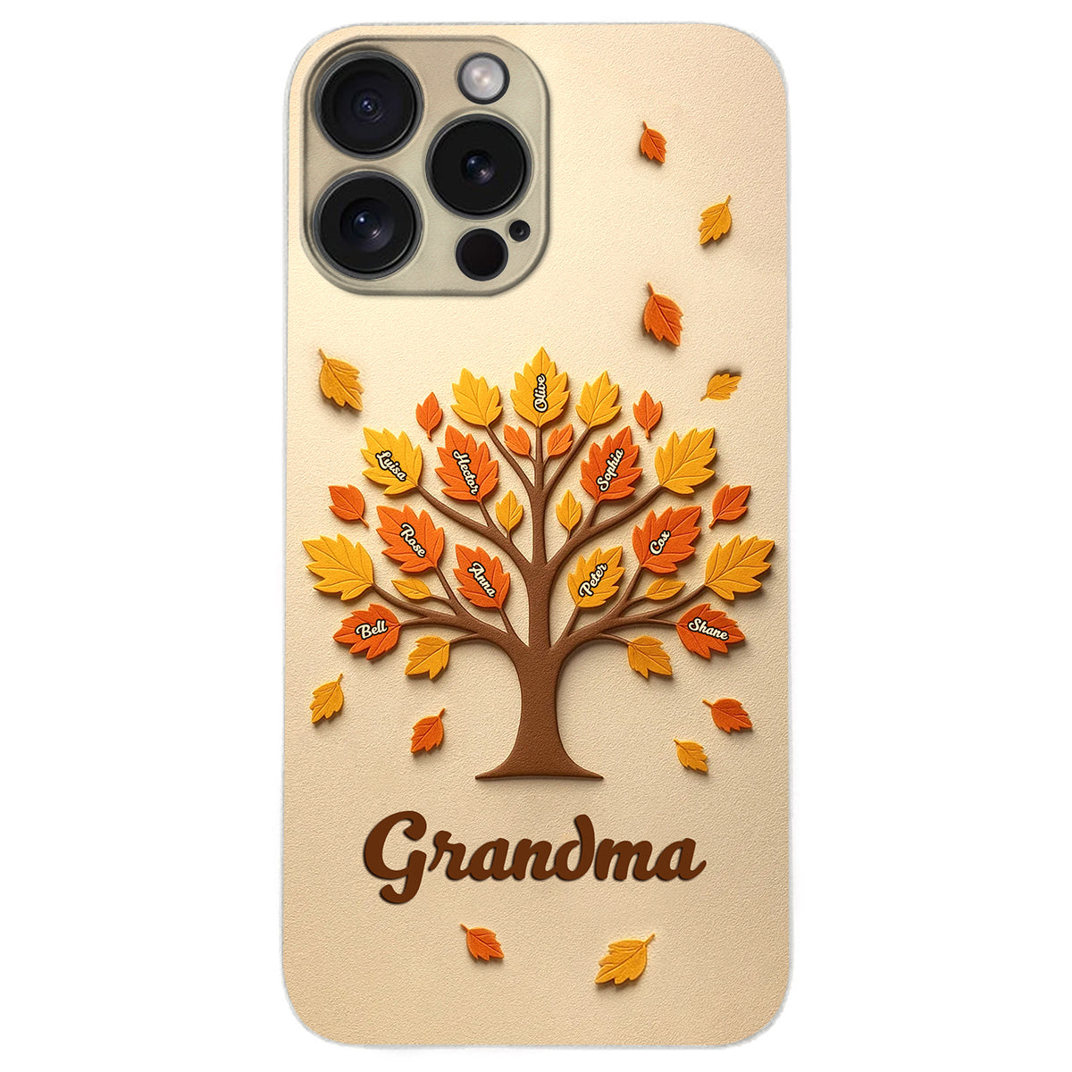Mom Grandma Tree - Personalized Mother Leather Phone Case