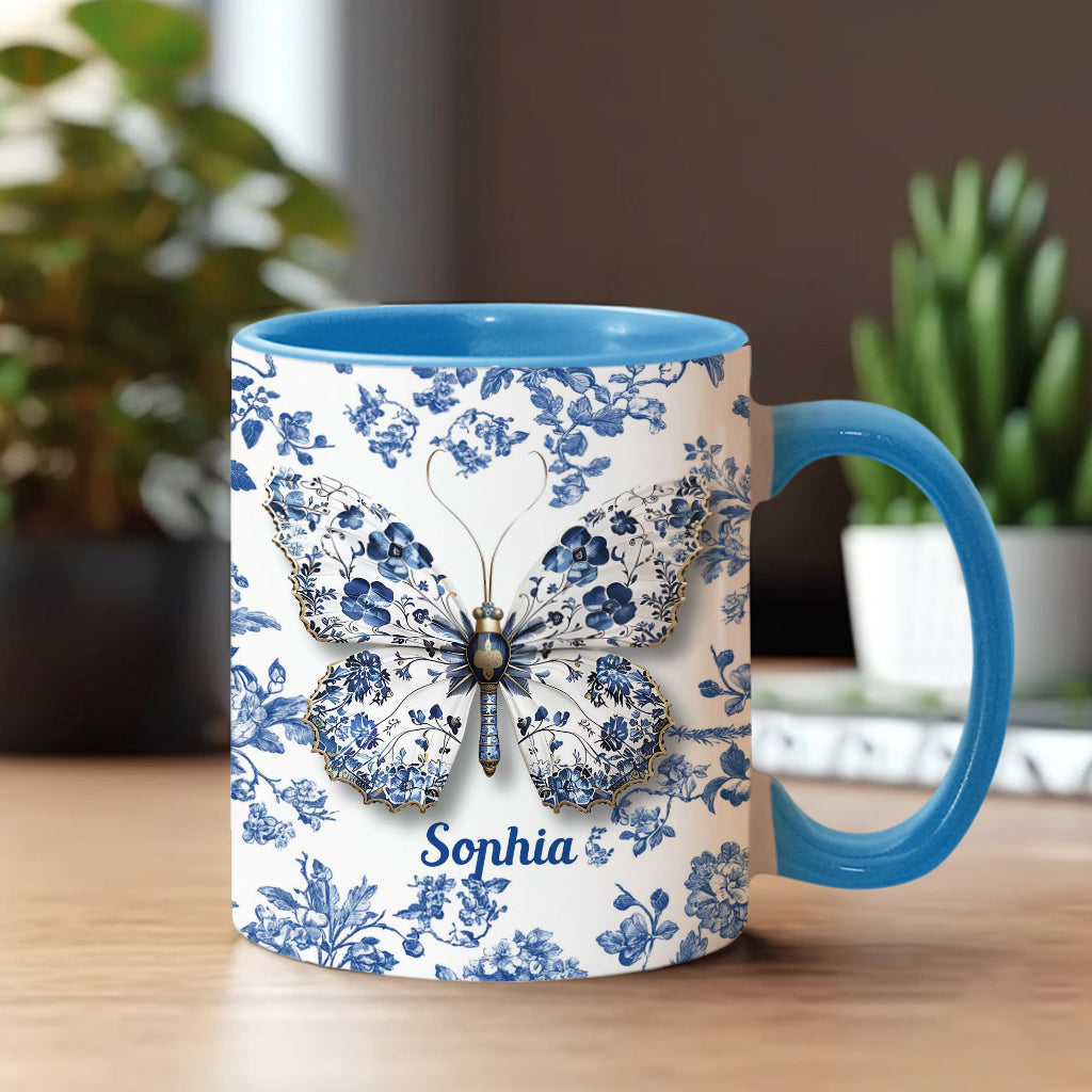 Love Butterflies - Personalized Butterfly Accent Mug