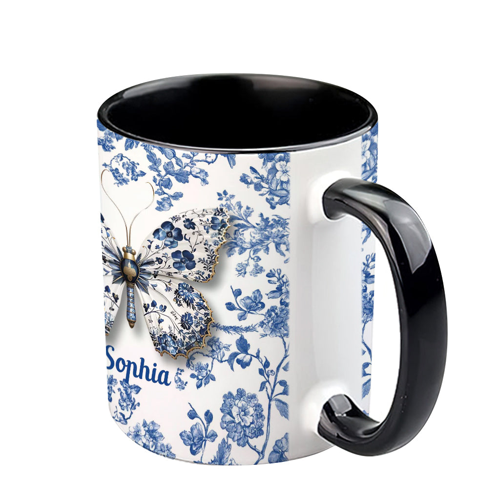Love Butterflies - Personalized Butterfly Accent Mug