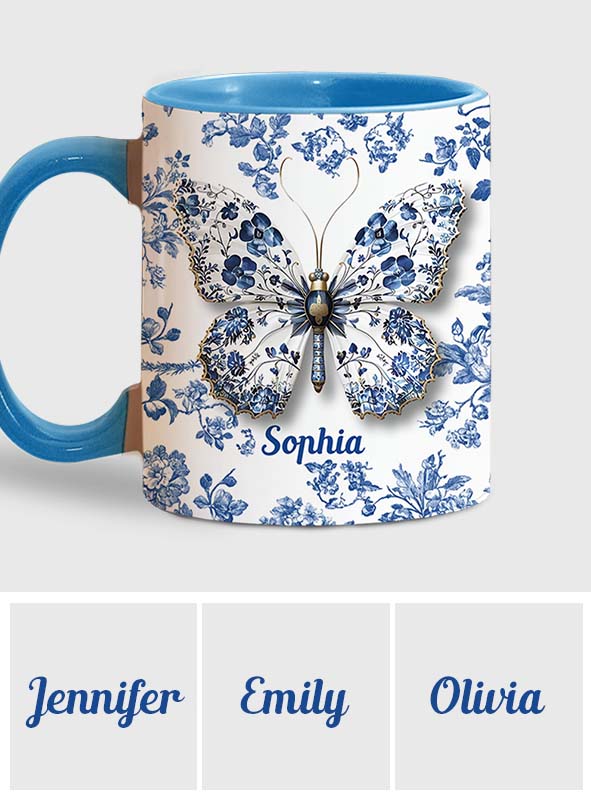 Love Butterflies - Personalized Butterfly Accent Mug
