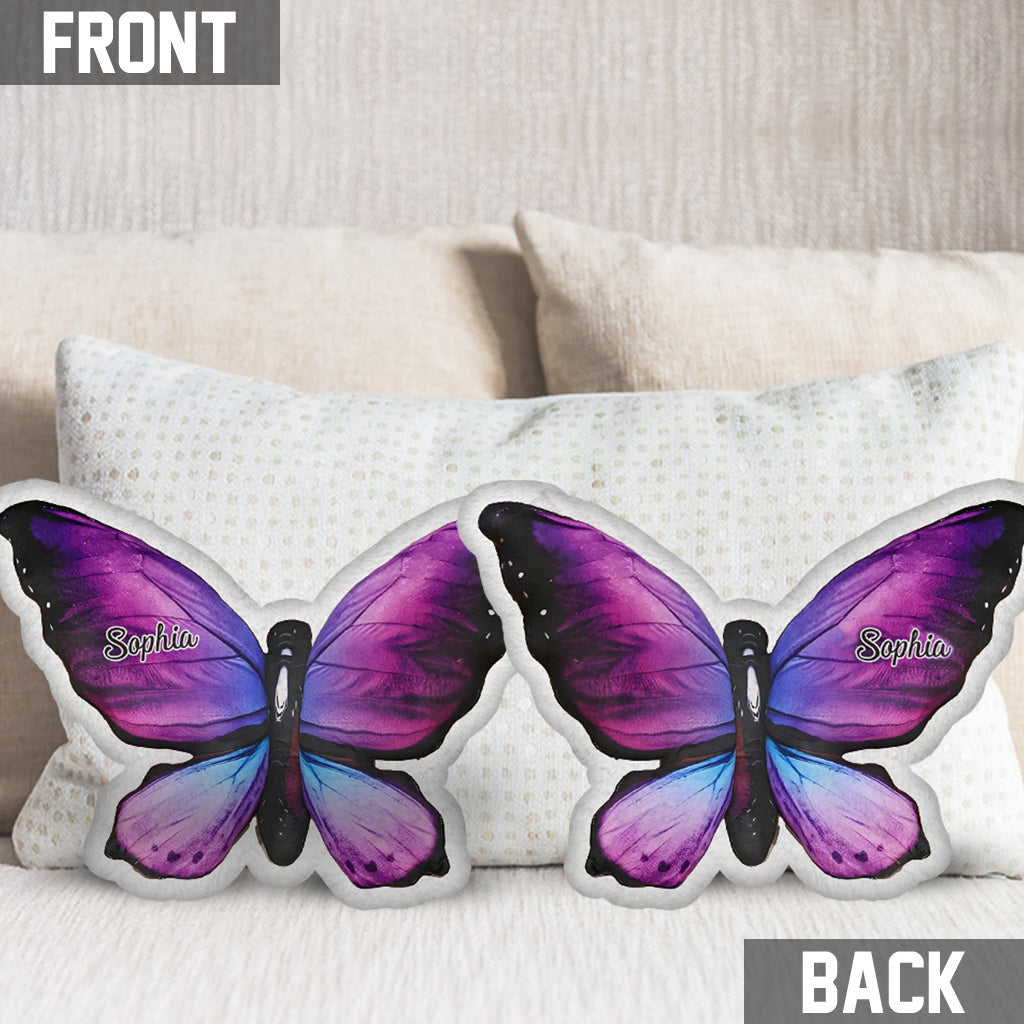 Beautiful Butterflies - Personalized Butterfly Shaped Pillow