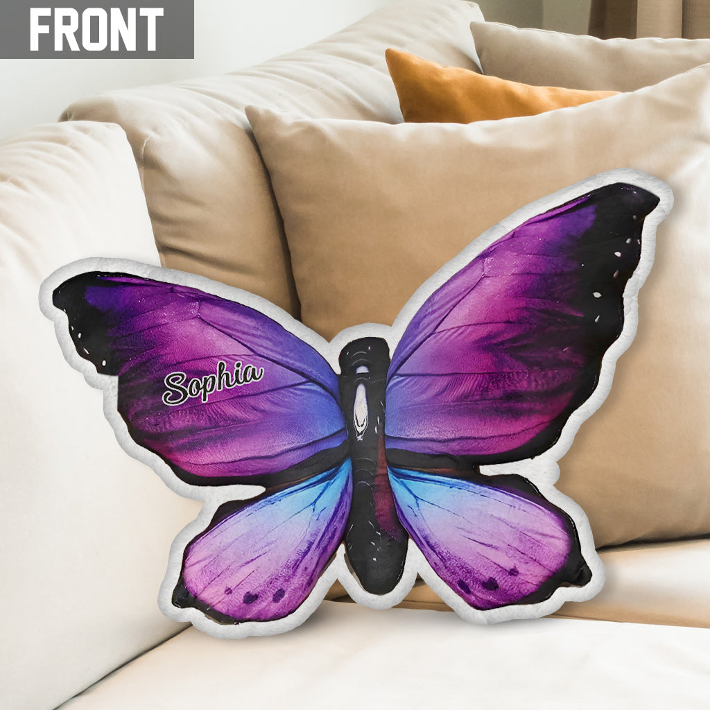 Beautiful Butterflies - Personalized Butterfly Shaped Pillow