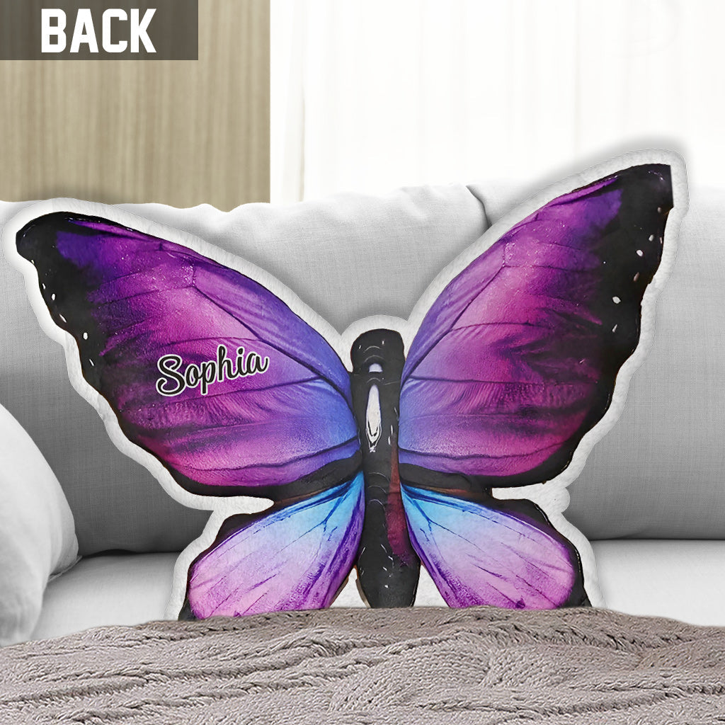 Beautiful Butterflies - Personalized Butterfly Shaped Pillow
