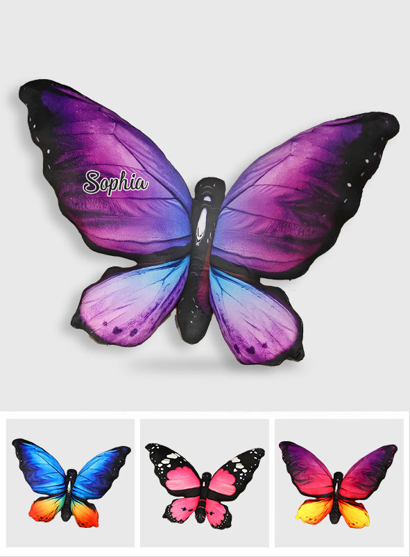 Beautiful Butterflies - Personalized Butterfly Shaped Pillow