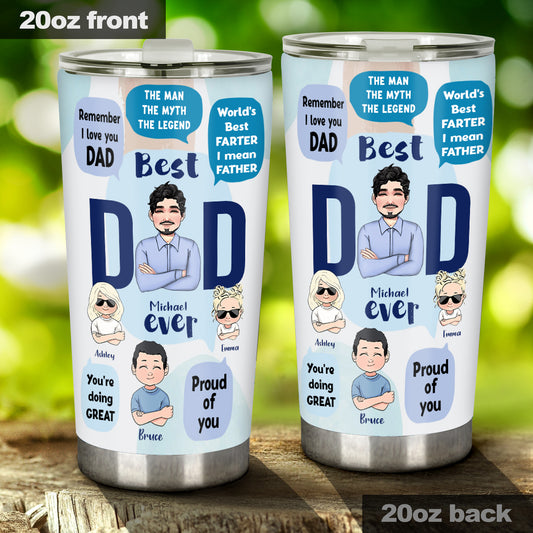 This Dad Belongs To - Personalized Father Tumbler