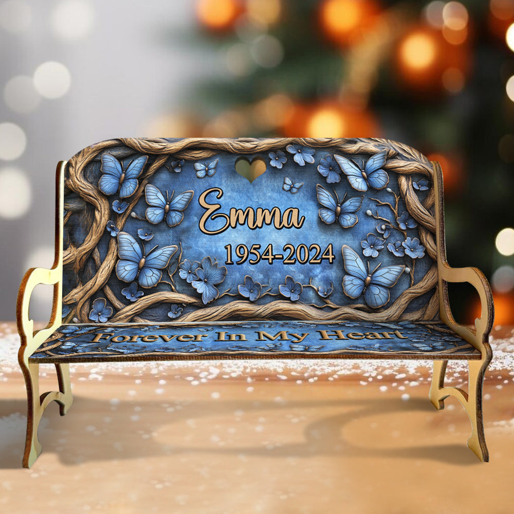 Forever In My Heart - Personalized Memorial Wooden Bench