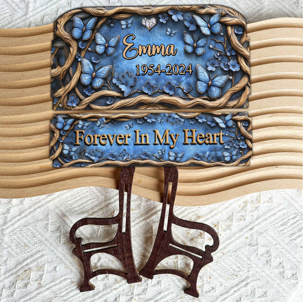 Forever In My Heart - Personalized Memorial Wooden Bench
