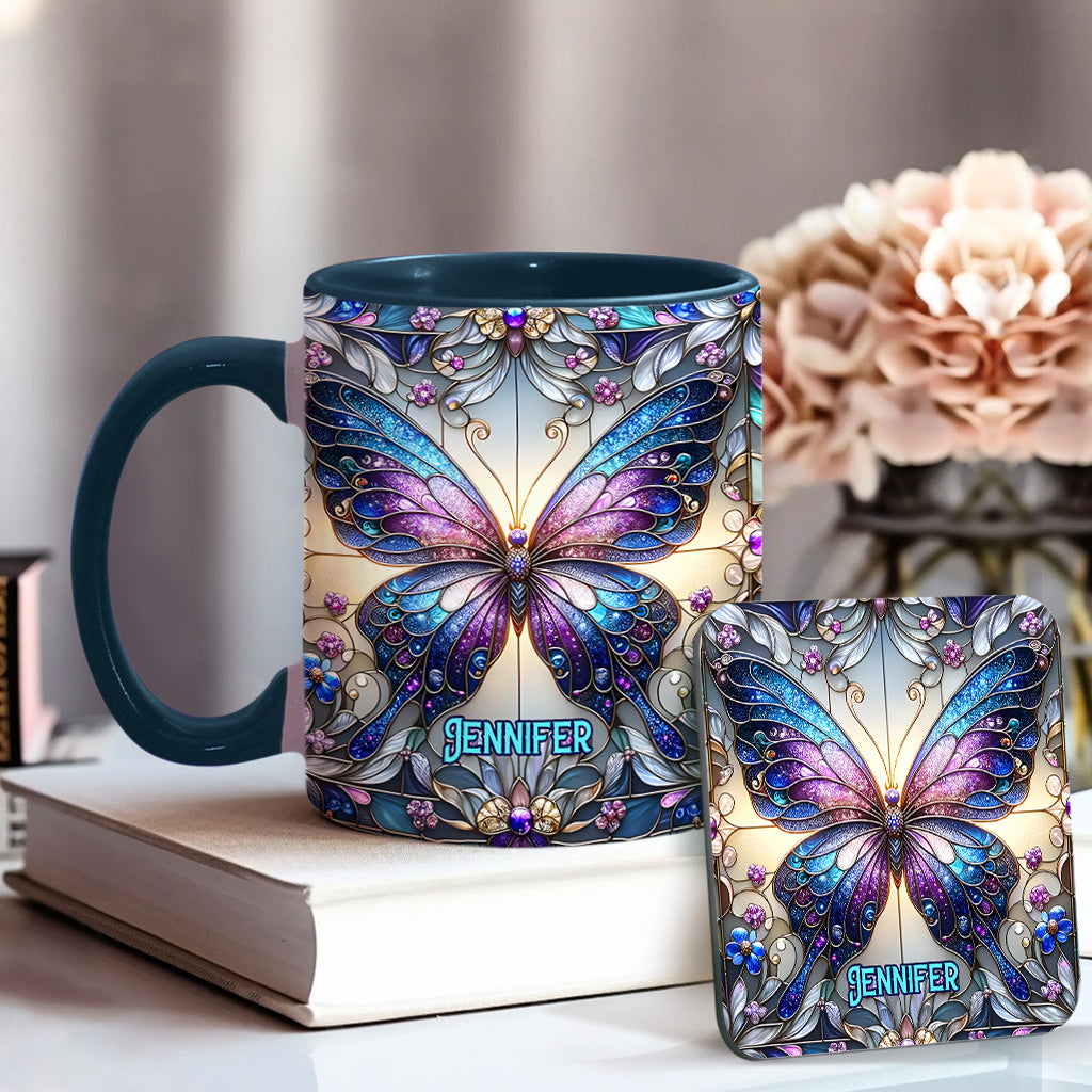 Wunderschöner Schmetterling – personalisierte Tasse mit Schmetterlingsmotiv
