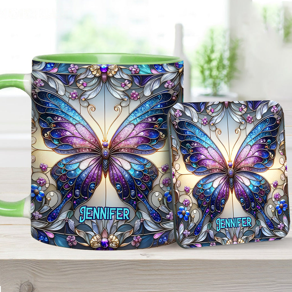 Wunderschöner Schmetterling – personalisierte Tasse mit Schmetterlingsmotiv