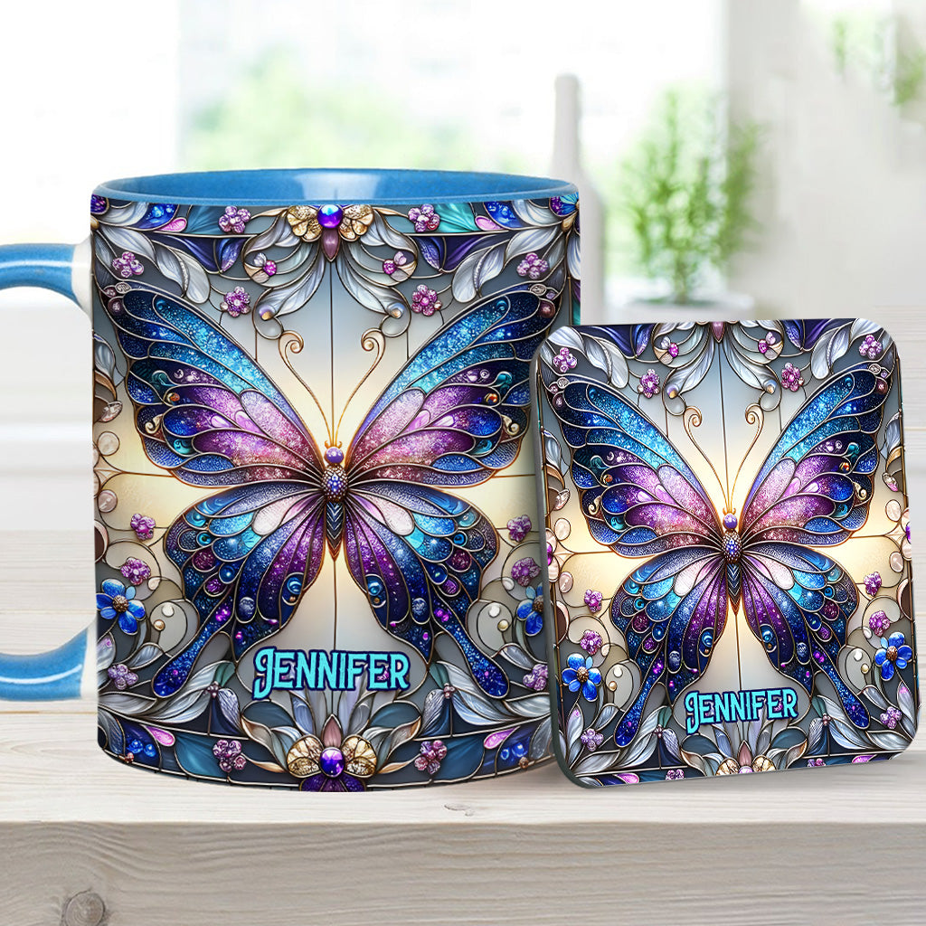Wunderschöner Schmetterling – personalisierte Tasse mit Schmetterlingsmotiv