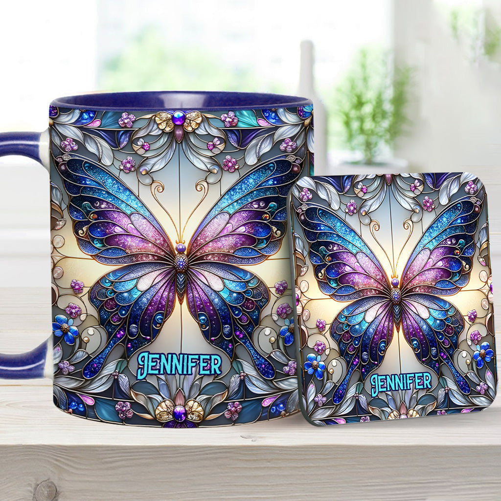 Wunderschöner Schmetterling – personalisierte Tasse mit Schmetterlingsmotiv