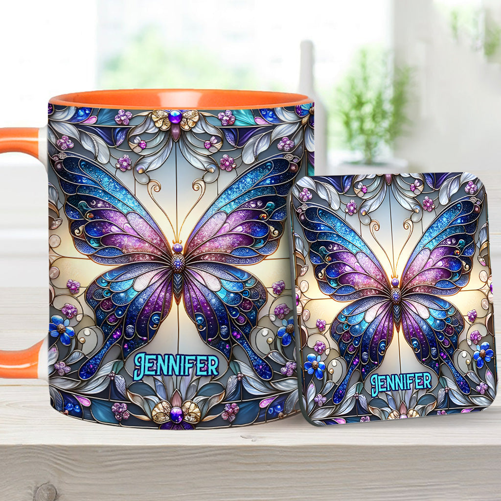 Wunderschöner Schmetterling – personalisierte Tasse mit Schmetterlingsmotiv