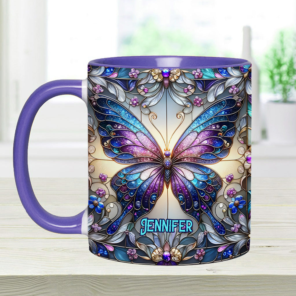 Wunderschöner Schmetterling – personalisierte Tasse mit Schmetterlingsmotiv
