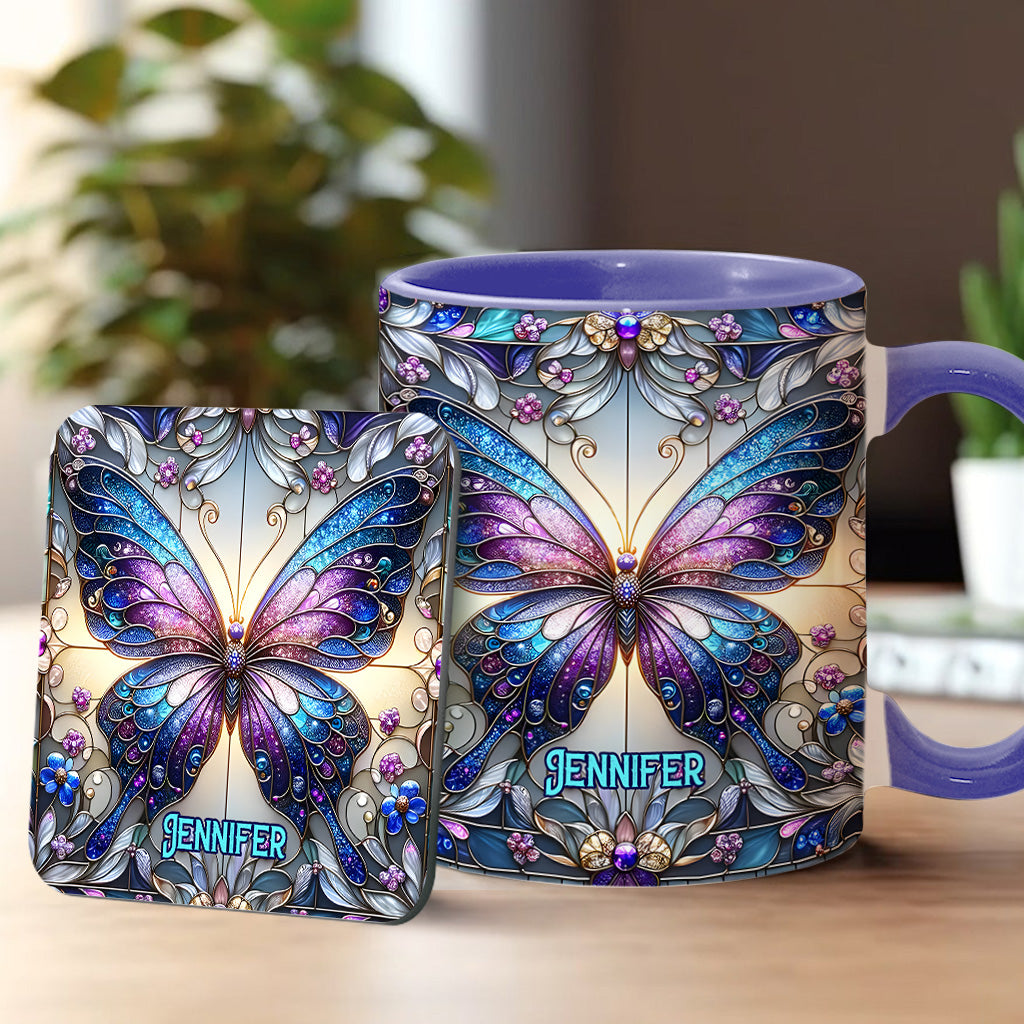 Wunderschöner Schmetterling – personalisierte Tasse mit Schmetterlingsmotiv