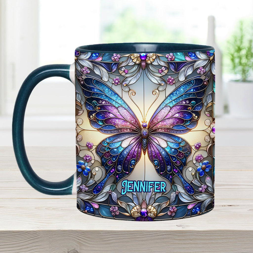 Wunderschöner Schmetterling – personalisierte Tasse mit Schmetterlingsmotiv