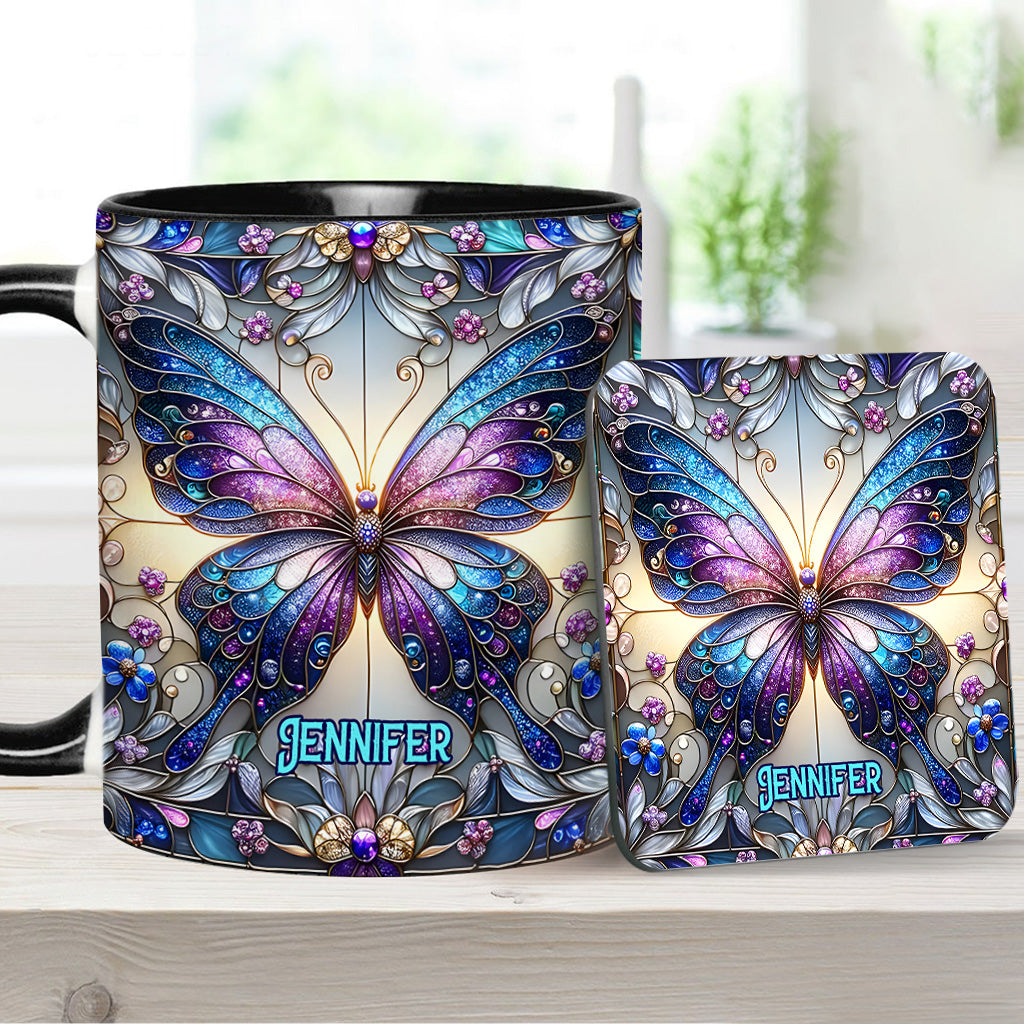 Wunderschöner Schmetterling – personalisierte Tasse mit Schmetterlingsmotiv