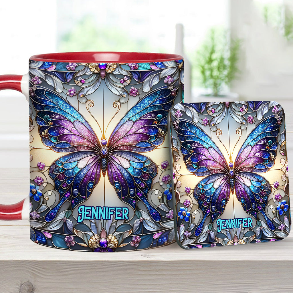 Wunderschöner Schmetterling – personalisierte Tasse mit Schmetterlingsmotiv