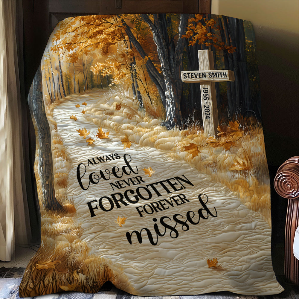Immer geliebt, nie vergessen, für immer vermisst – personalisierte Gedenkdecke