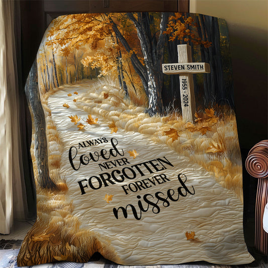 Immer geliebt, nie vergessen, für immer vermisst – personalisierte Gedenkdecke