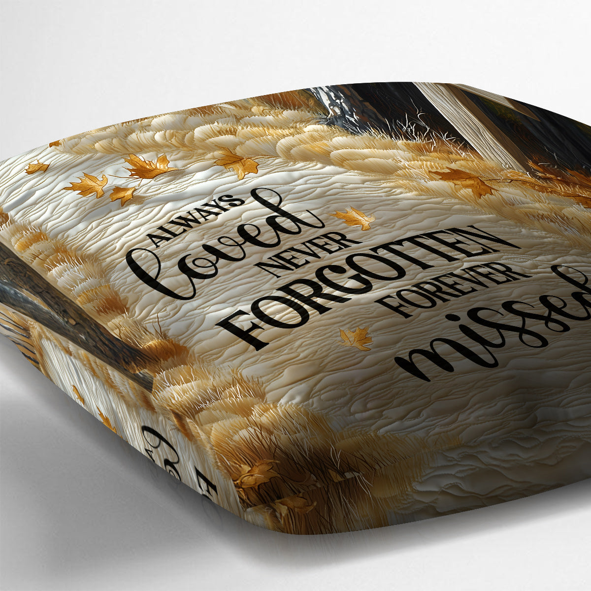 Immer geliebt, nie vergessen, für immer vermisst – personalisiertes Gedenkkissen