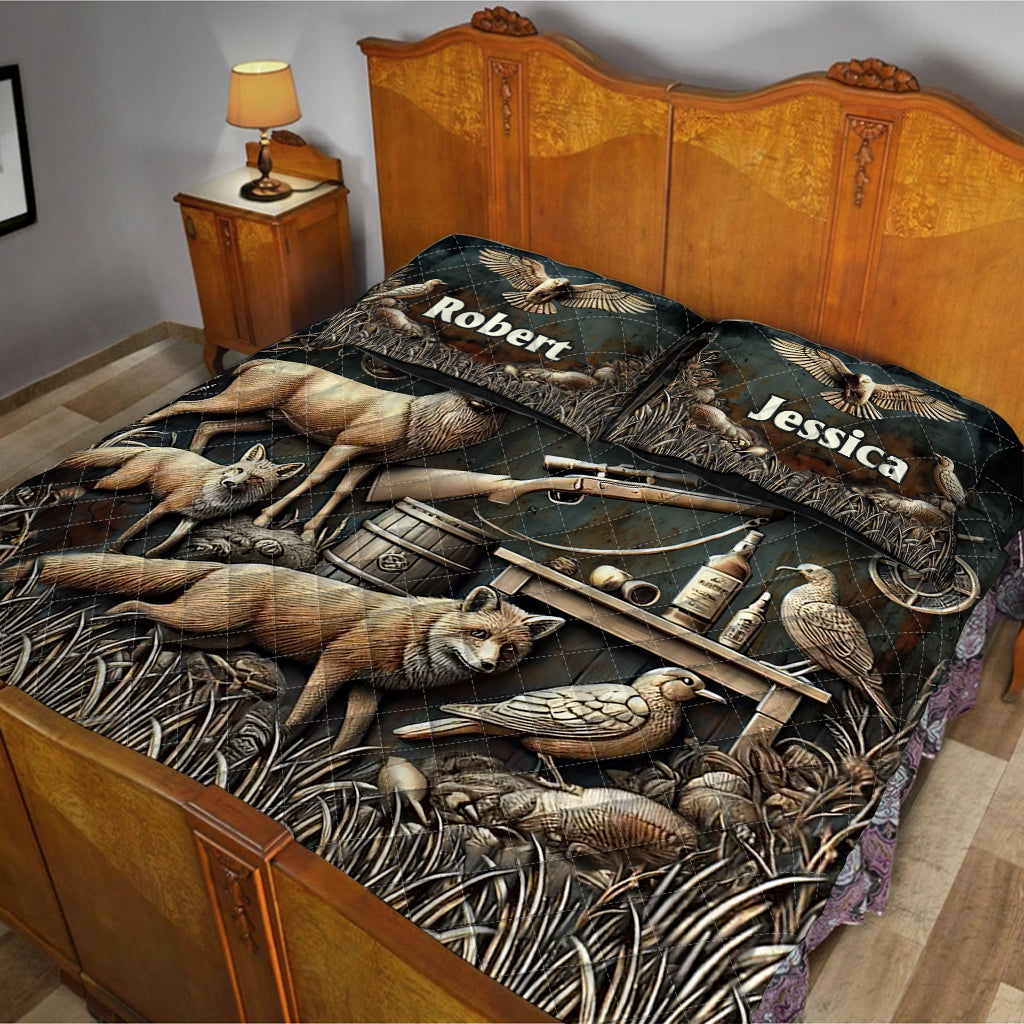 Bester Jäger aller Zeiten – Personalisiertes Jagd-Quilt-Set