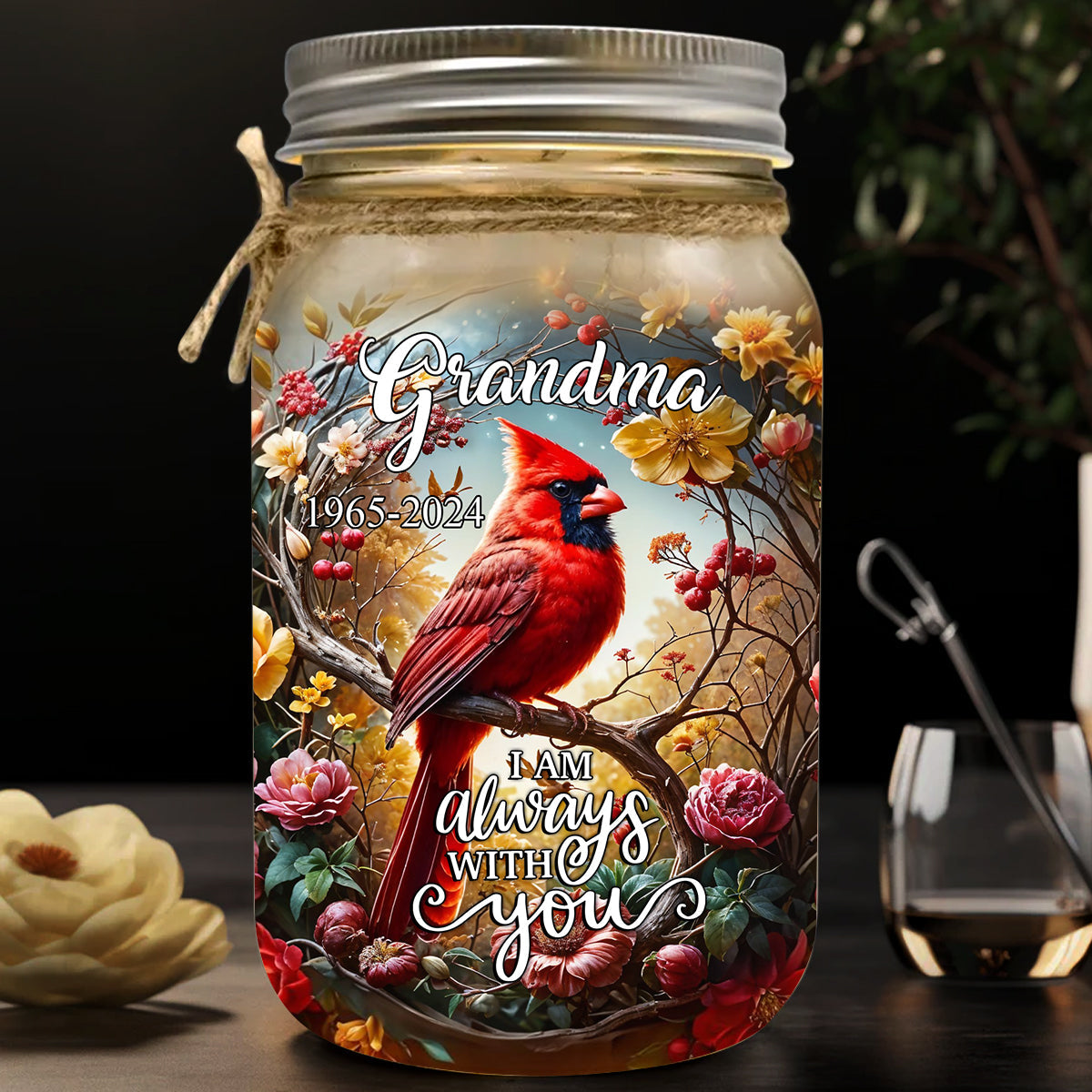 Angel's Whisper – Personalisierte Gedenkleuchte im Einmachglas