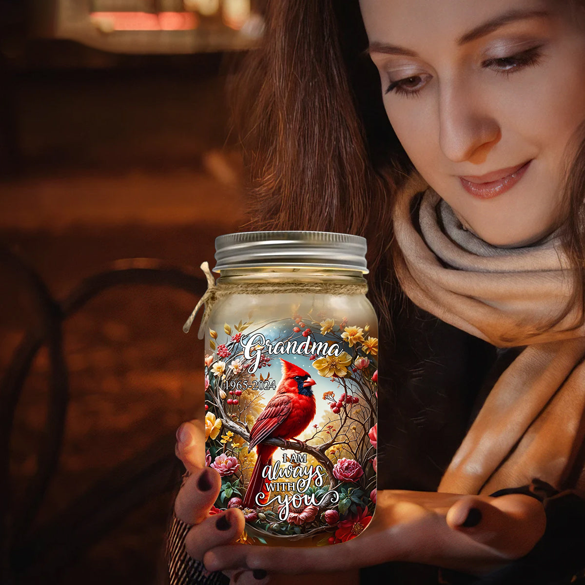 Angel's Whisper – Personalisierte Gedenkleuchte im Einmachglas