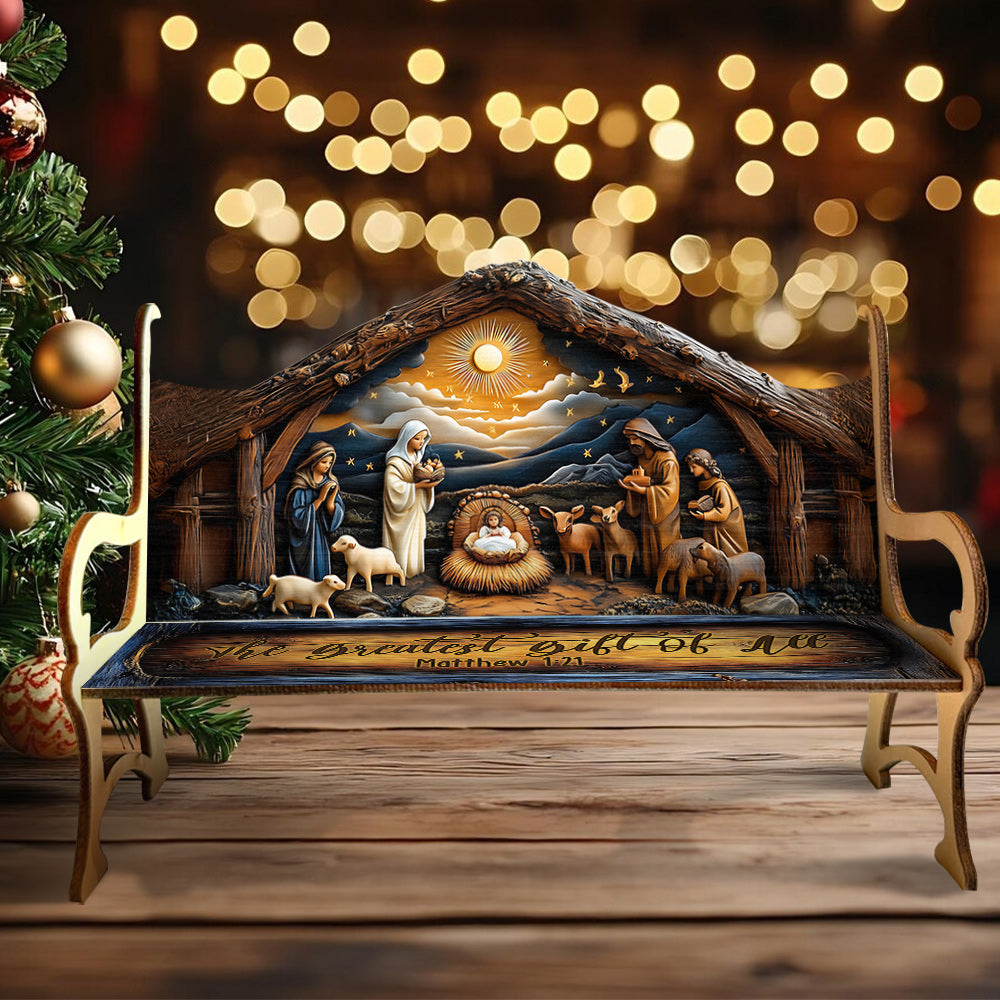 Das größte Geschenk von allen – eine christliche Holzbank