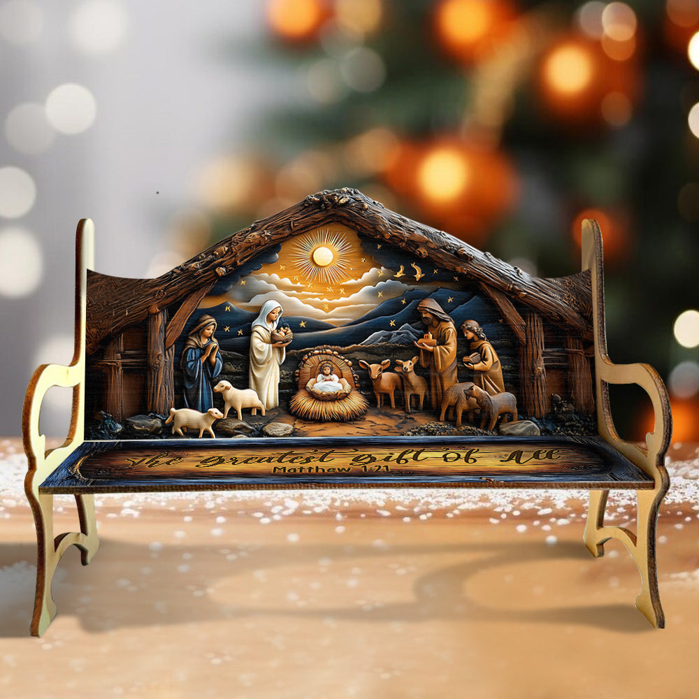 Das größte Geschenk von allen – eine christliche Holzbank