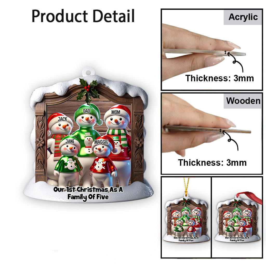 Unser erstes gemeinsames Weihnachtsfest als Familie – personalisierter Familienschmuck