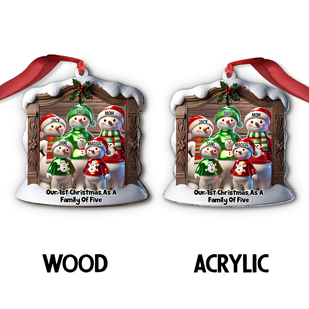 Unser erstes gemeinsames Weihnachtsfest als Familie – personalisierter Familienschmuck