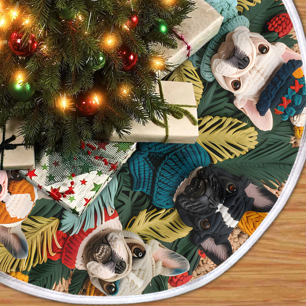Fröhliche Weihnachten, Frenchie - Baumrock für Französische Bulldoggen