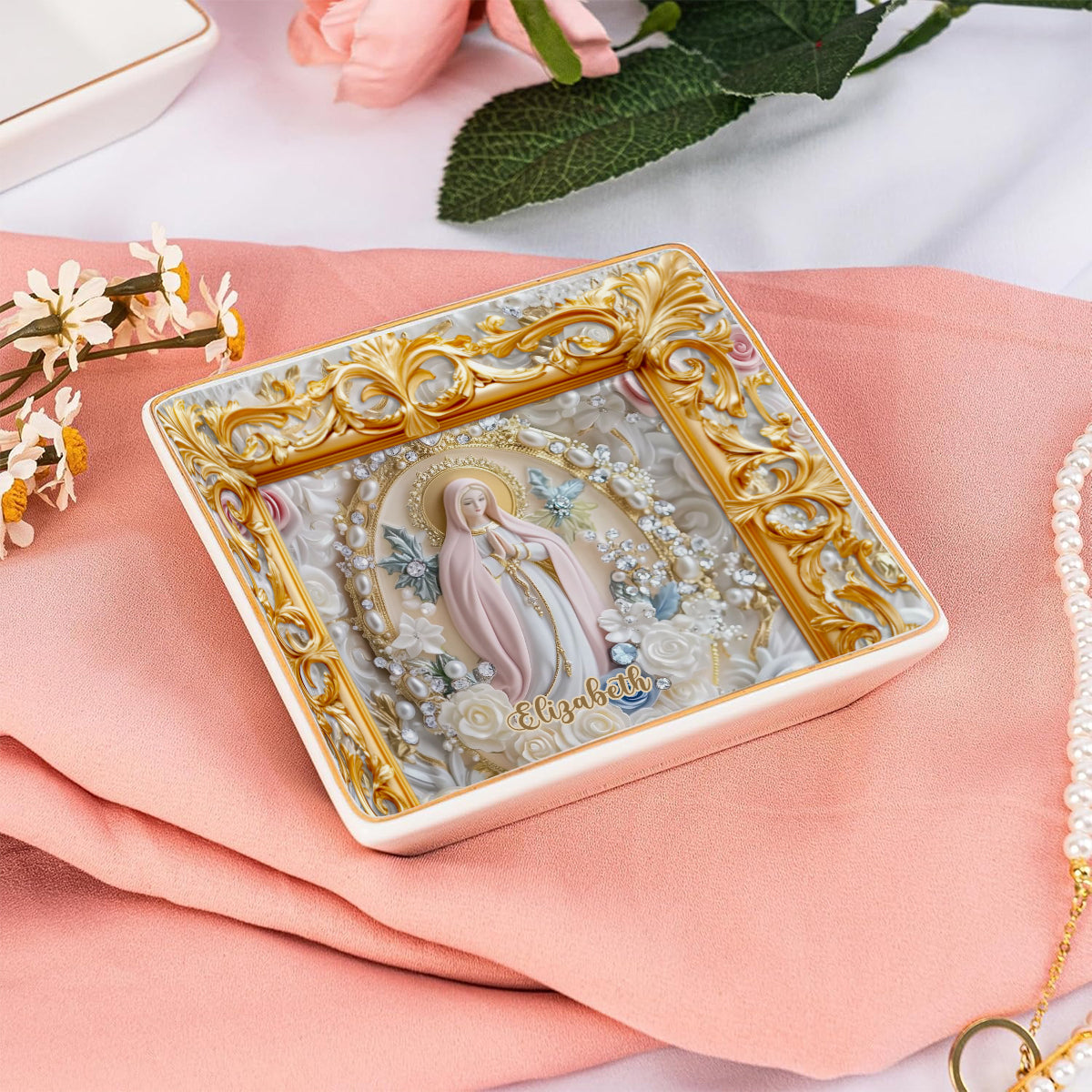 Personalisierte christliche Schmuckschale mit Volldruck