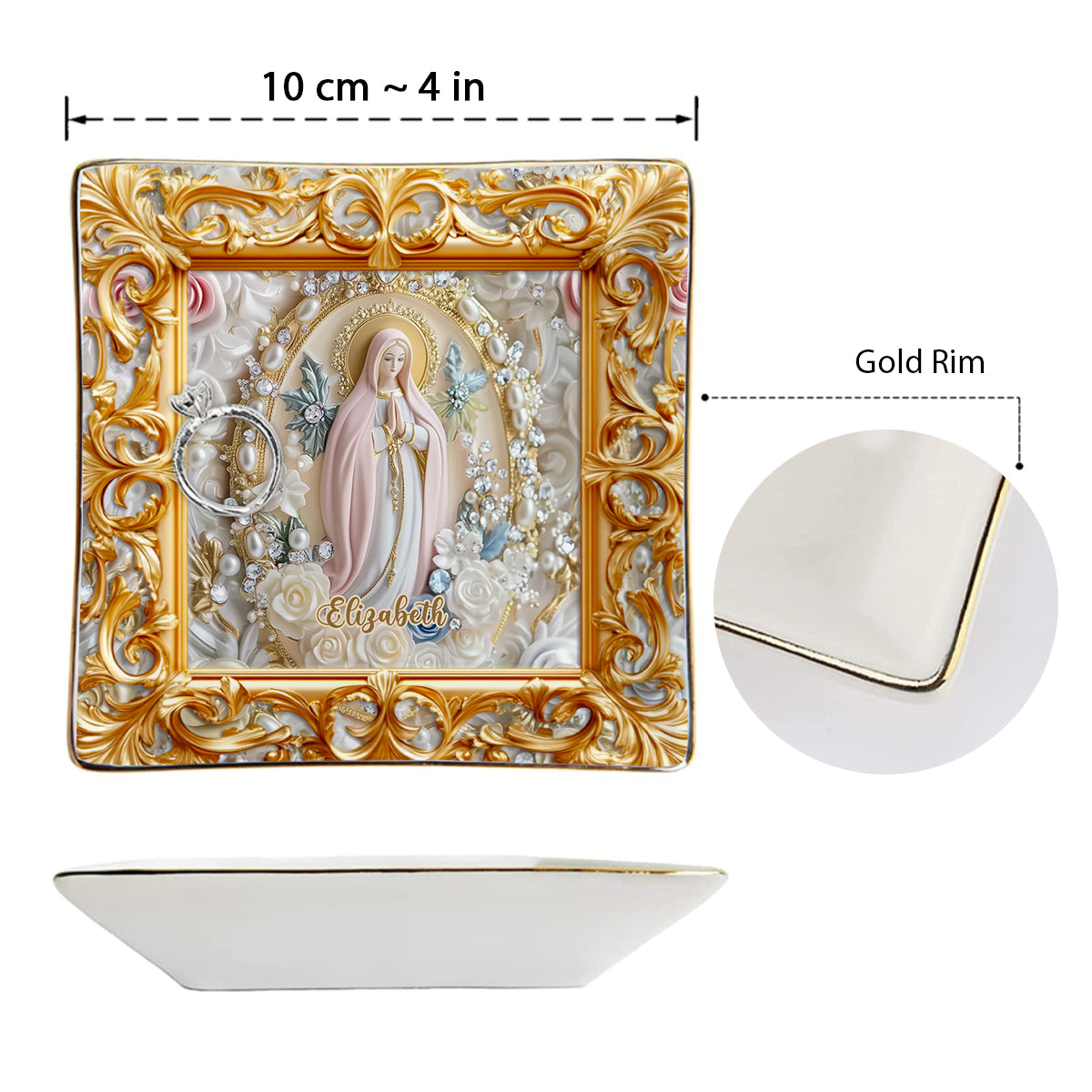 Personalisierte christliche Schmuckschale mit Volldruck