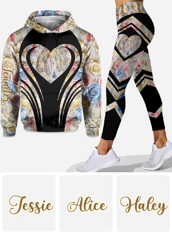 Personalisierter christlicher Hoodie und Leggings für Gläubige