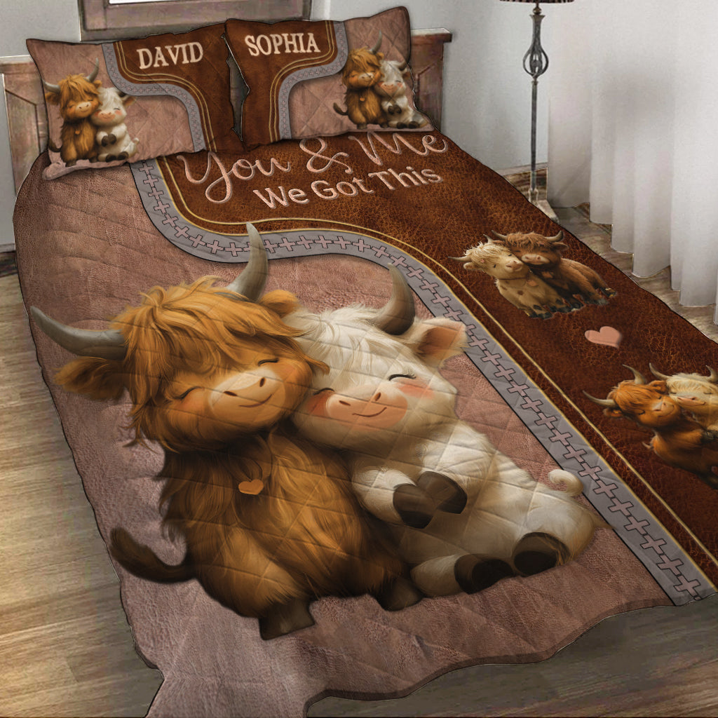 „Du und ich, wir schaffen das“ – personalisiertes Quilt-Set