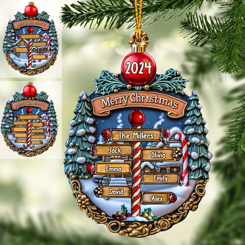 Frohe Weihnachten 2024 – Personalisierter Familienschmuck