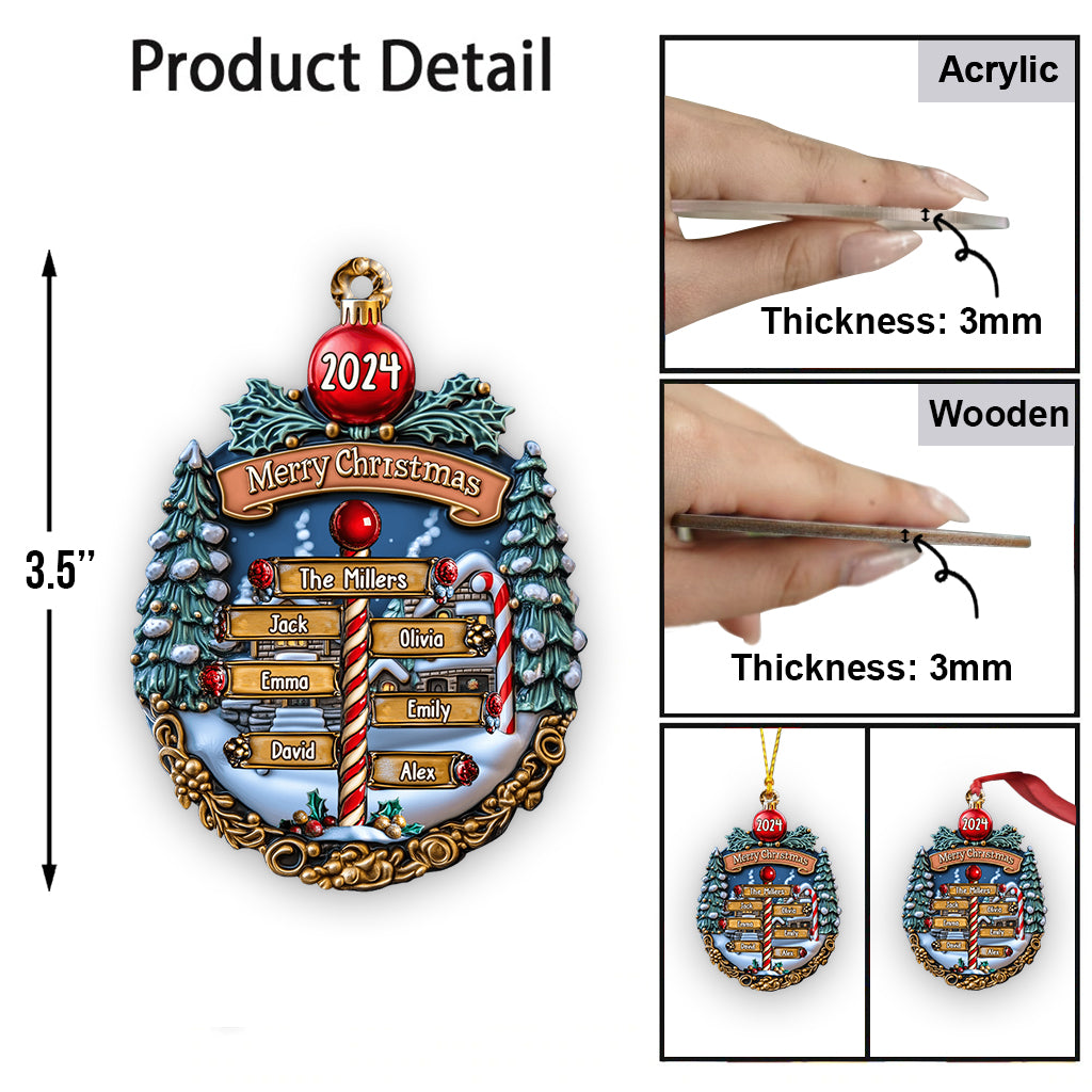 Frohe Weihnachten 2024 – Personalisierter Familienschmuck