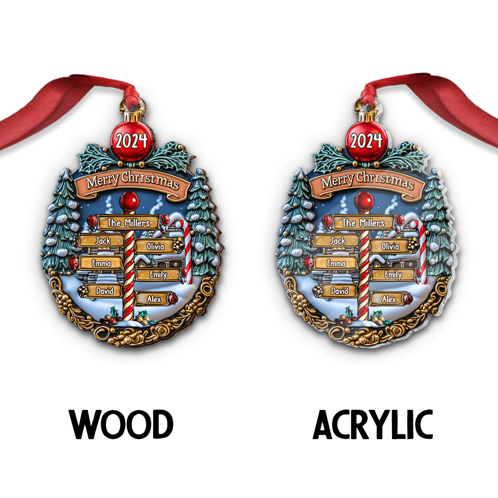 Frohe Weihnachten 2024 – Personalisierter Familienschmuck