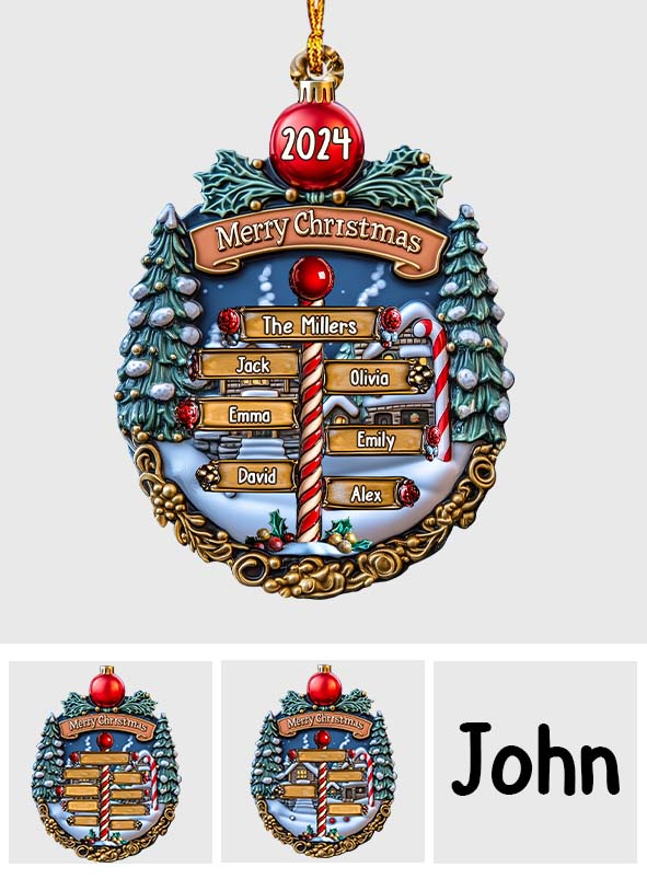 Frohe Weihnachten 2024 – Personalisierter Familienschmuck