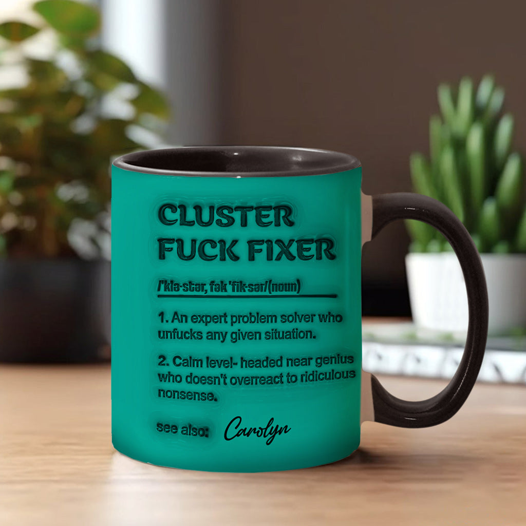 Cluster F*ck Fixer - Personalized Nurse Accent Mug