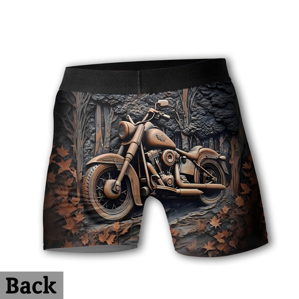 Starker Motor – Personalisierte Biker-Boxershorts für Herren