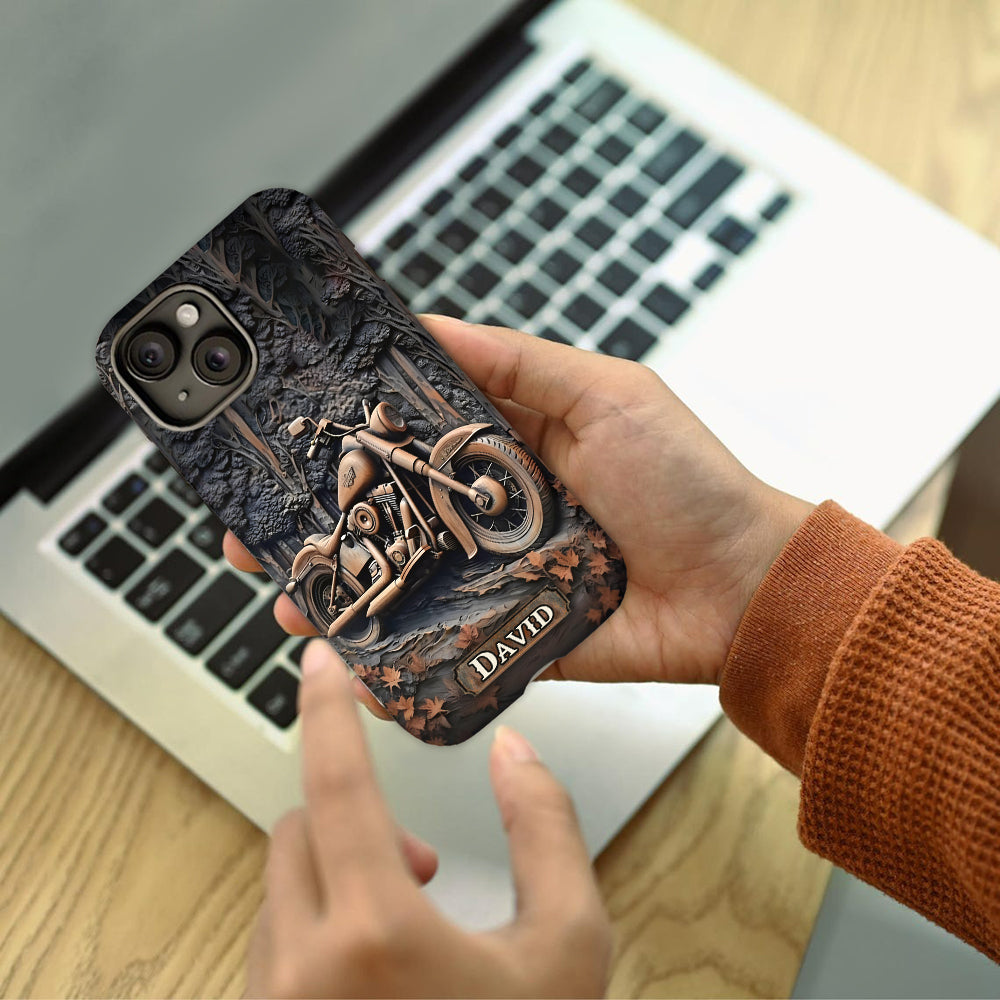 Zeit zum Fahren – Personalisierte Handyhülle mit Biker-Motiv und Vollprint