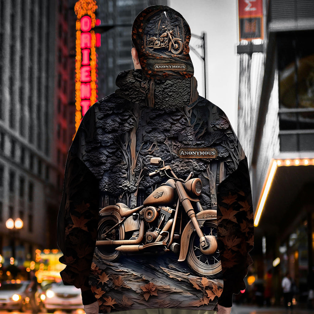 Zeit zum Radfahren – Personalisierter Biker-Hoodie mit Allover-Print & Klassische Kappe