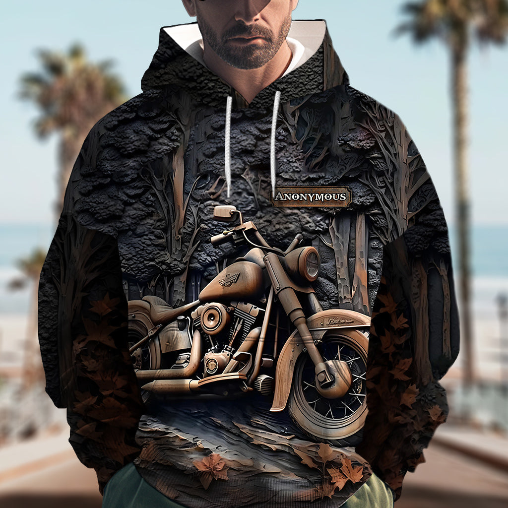 Zeit zum Radfahren – Personalisierter Biker-Hoodie mit Allover-Print & Klassische Kappe